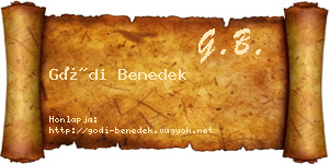 Gódi Benedek névjegykártya