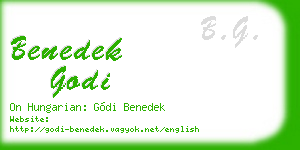 benedek godi business card