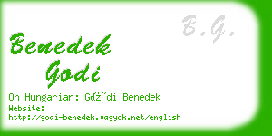 benedek godi business card